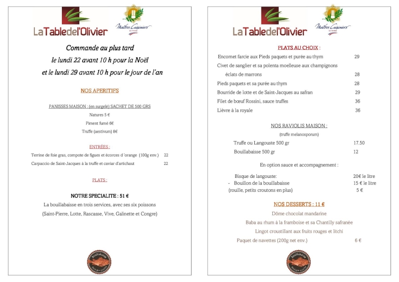 La Table de l'Olivier - Restaurant Marseille - restaurant a faire Marseille